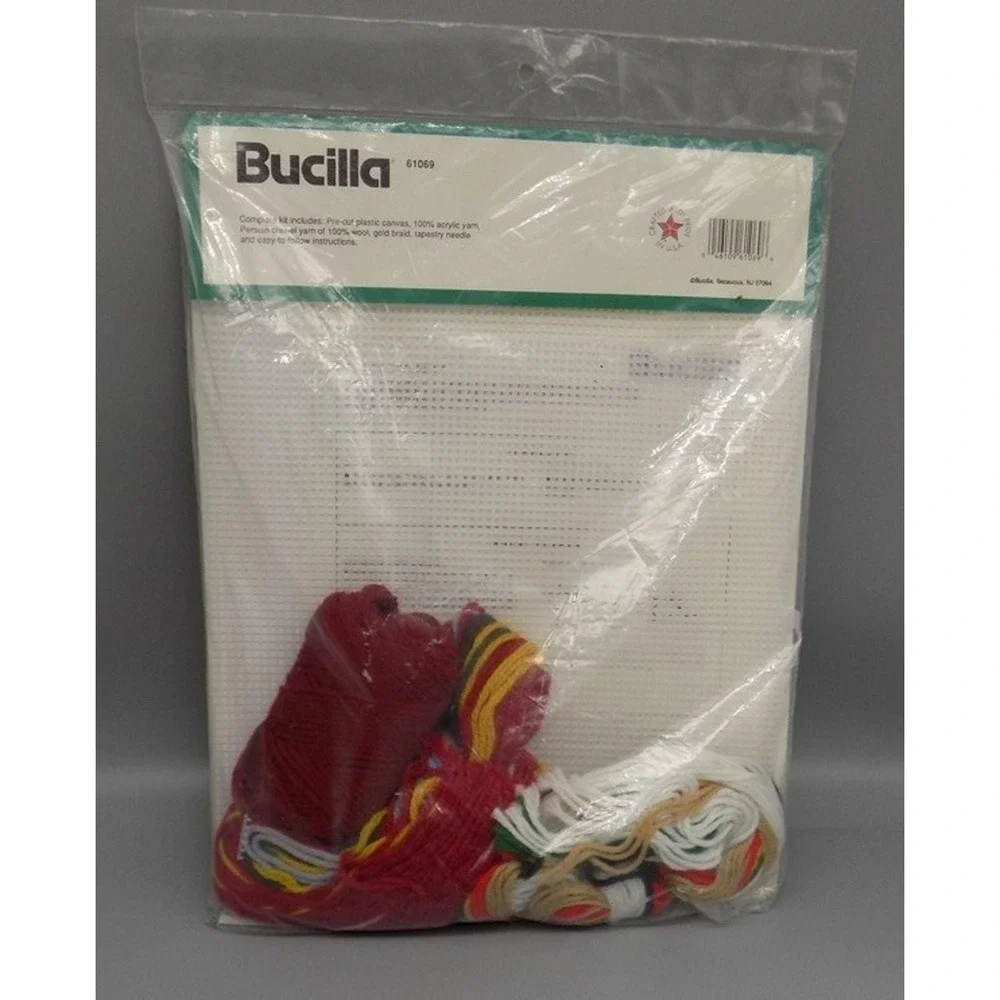 New Bucilla Ye Olde Santa Centerpiece Doorstop Kit Complete #61069 Needlepoint